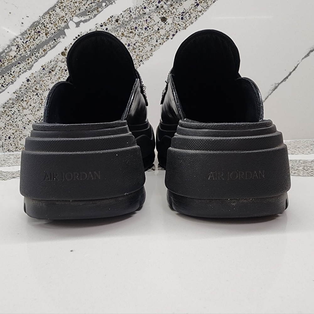2025 Nike Air Jordan Loafer Mule in Black Spazzolato Leather | Size 9 - Picture 10 of 11